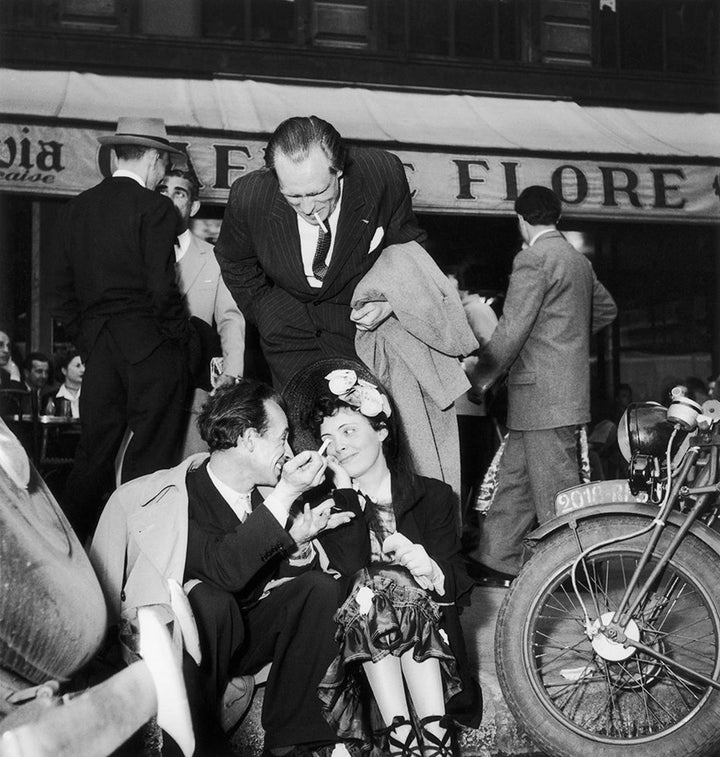 Cafe De Flore, Paris In 1948-Black & White Collection-Fine art print from FINEPRINT co