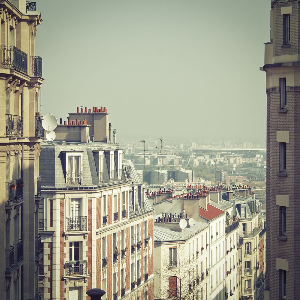 Paris Rooftops-Mid-Century Colour-Fine art print from FINEPRINT co