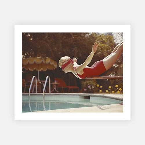 Diving Board Balance-Mid-Century Colour-Fine art print from FINEPRINT co