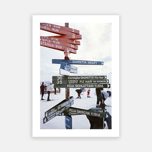 Signpost In St. Moritz