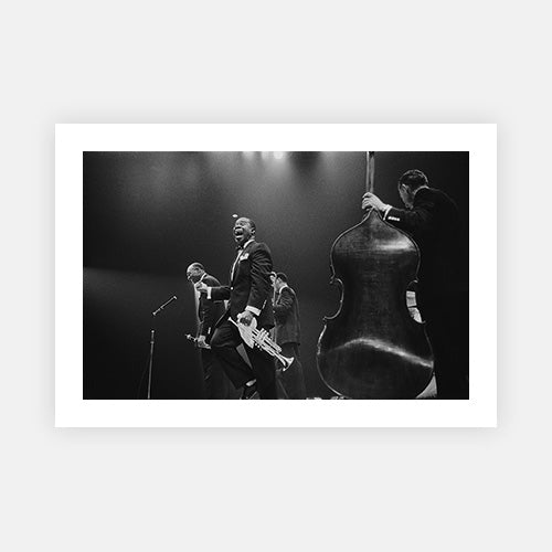 Louis Armstrong On Stage-Black & White Collection-Fine art print from FINEPRINT co