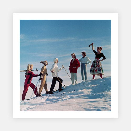 Skiing Party-Mid-Century Colour-Fine art print from FINEPRINT co