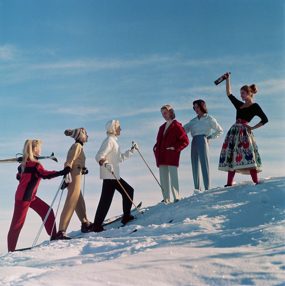 Skiing Party-Mid-Century Colour-Fine art print from FINEPRINT co