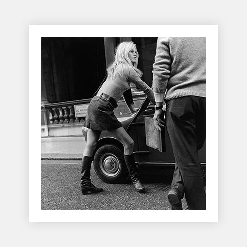 Mini Car Mini Skirt-Black & White Collection-Fine art print from FINEPRINT co