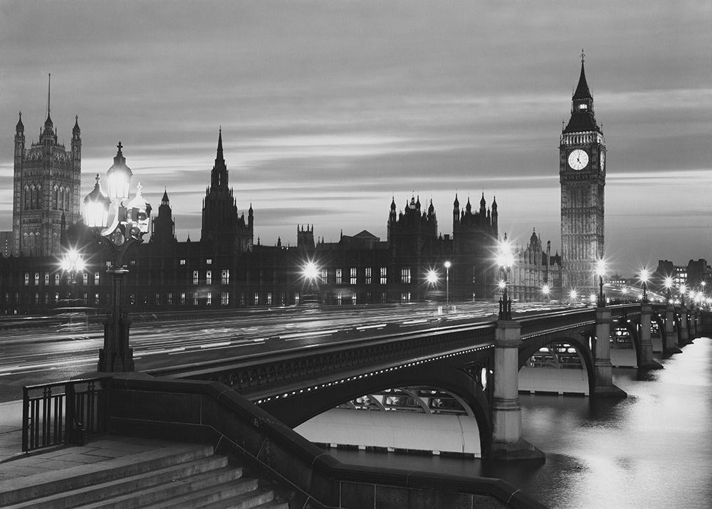 Parliament By Night-Black & White Collection-Fine art print from FINEPRINT co