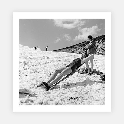 Sunbathing Skier-Black & White Collection-Fine art print from FINEPRINT co