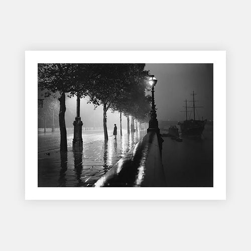 Rainy Embankment-Black & White Collection-Fine art print from FINEPRINT co