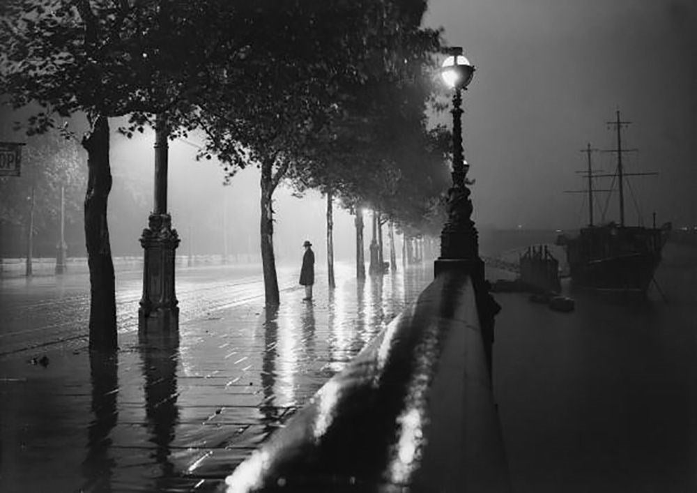 Rainy Embankment-Black & White Collection-Fine art print from FINEPRINT co