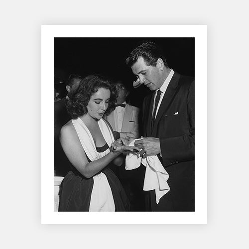 Elizabeth Taylor And Rock Hudson-Black & White Collection-Fine art print from FINEPRINT co