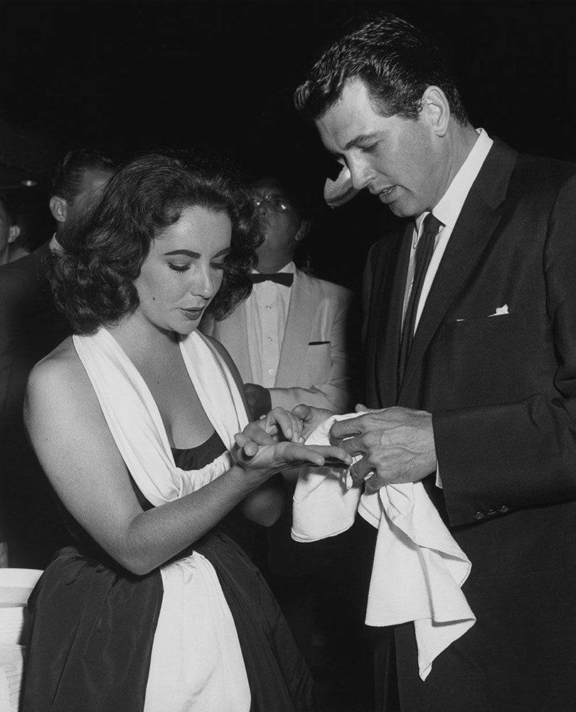 Elizabeth Taylor And Rock Hudson-Black & White Collection-Fine art print from FINEPRINT co