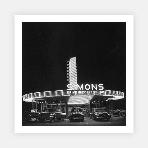 Simon's Drive-In Restaurant-Michael Ochs Archive-Fine art print from FINEPRINT co