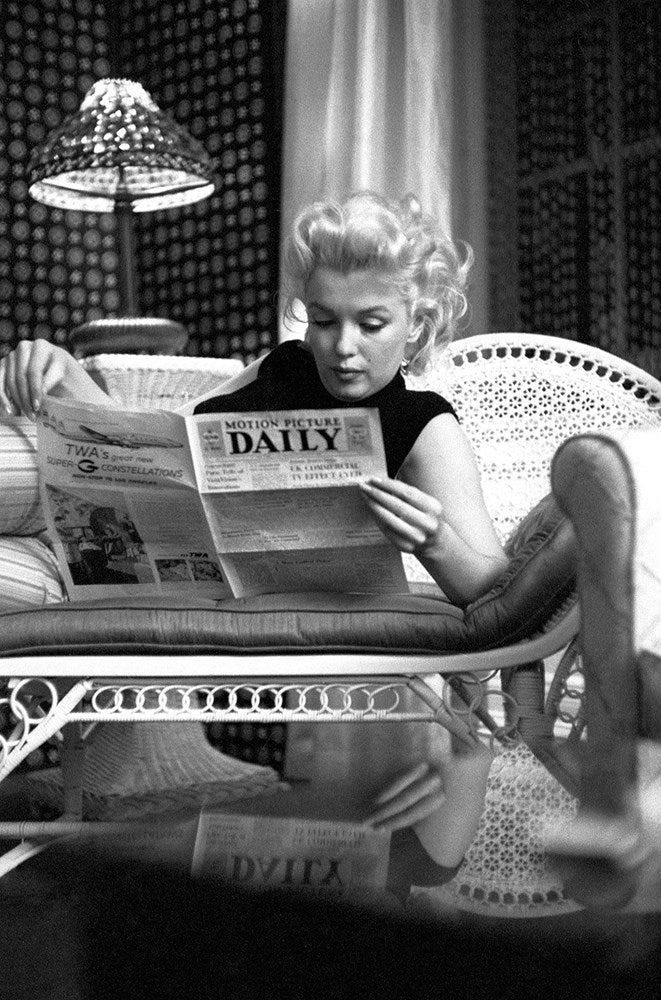 Marilyn Relaxes In A Hotel Room-Michael Ochs Archive-Fine art print from FINEPRINT co
