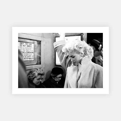 Marilyn In Grand Central Station-Black & White Collection-Fine art print from FINEPRINT co