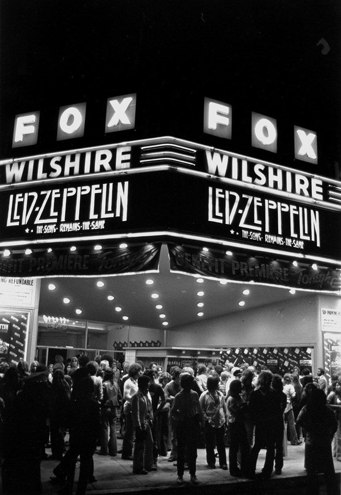Led Zeppelin "Song Remains The Same" Premier Marquee-Michael Ochs Archive-Fine art print from FINEPRINT co