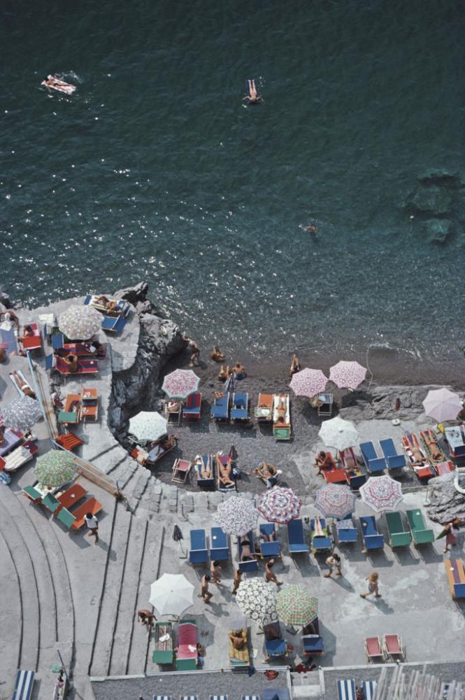 Positano Beach 3 by Slim Aarons - FINEPRINT co