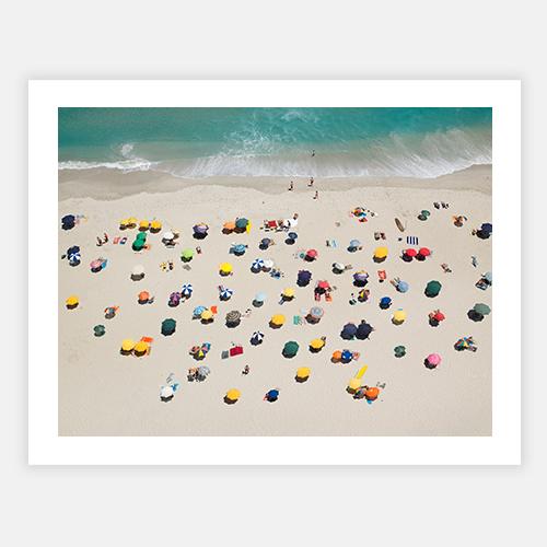 Umbrella pattern on beach by Getty Images - FINEPRINT co