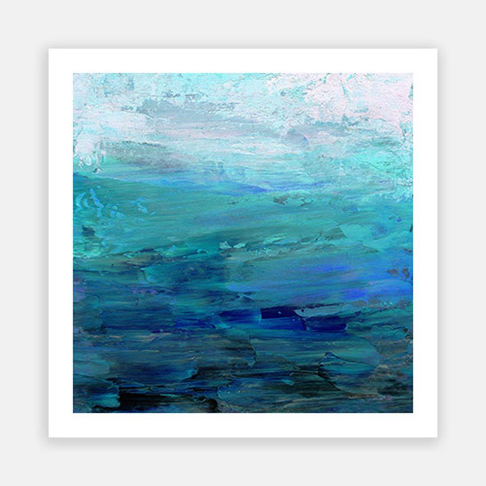 Acrylic painted dark blue turquoise and white-Open Edition Prints-Fine art print from FINEPRINT co